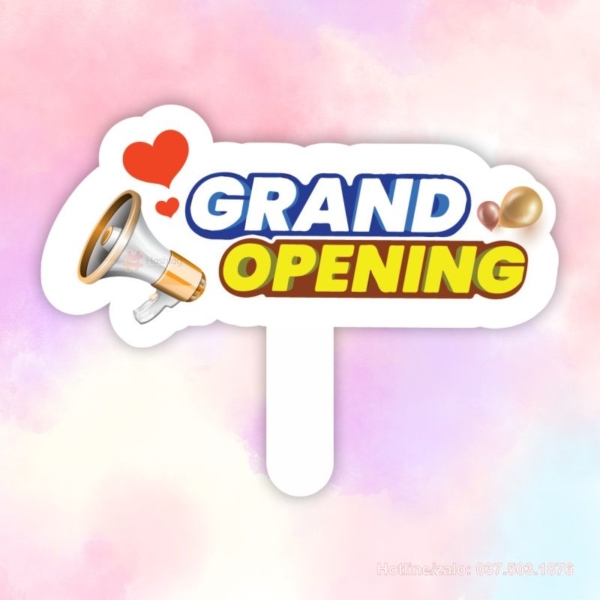 Hashtag cầm tay Grand Opening