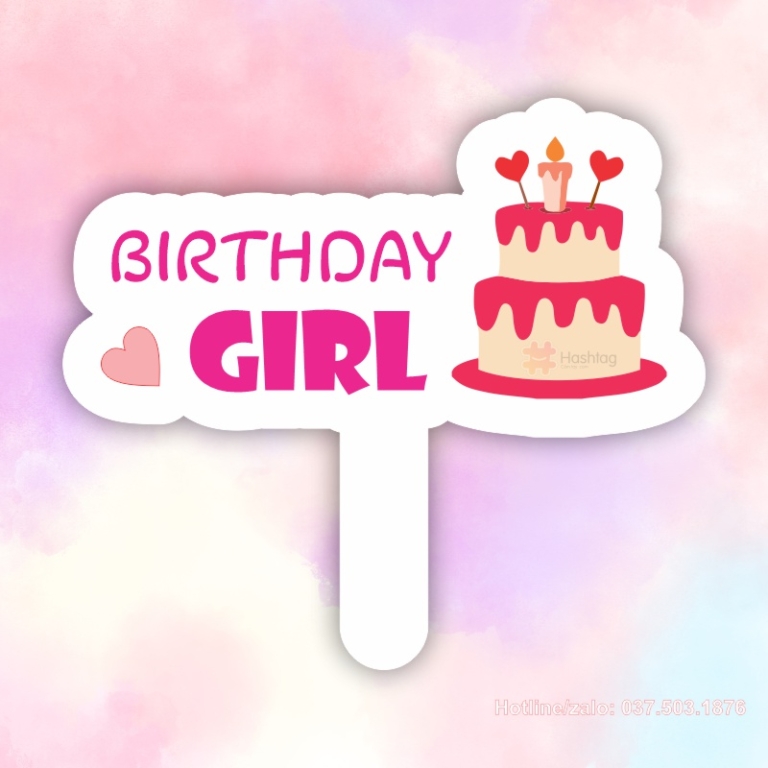 Hashtag Happy Birthday (có nhiều mẫu) - Hashtag Cầm Tay