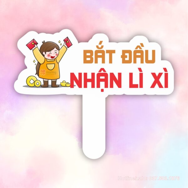 Hashtag bắt đầu nhận lì xì