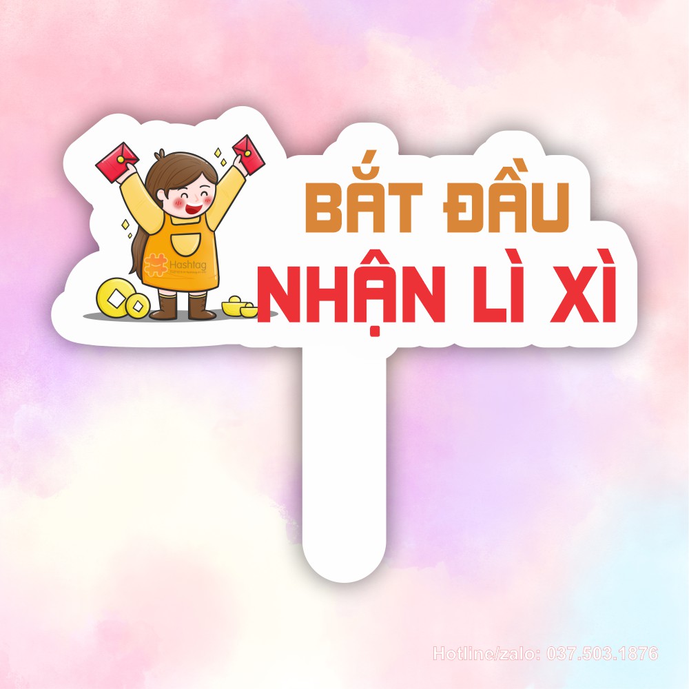 Hashtag bắt đầu nhận lì xì