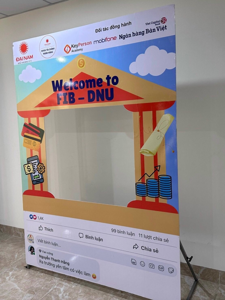 Khung check in sự kiện: Mẫu khung chụp hình đẹp nhất 2026