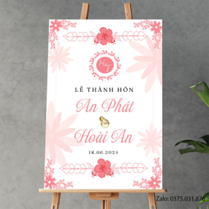 Bảng tên đám cưới: An Phát & Hoài An
