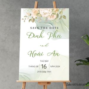 Bảng tên đám cưới: Đình Phú & Hoài An