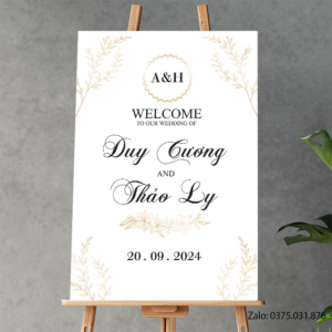 Bảng tên đám cưới: Duy Cương & Thảo Ly
