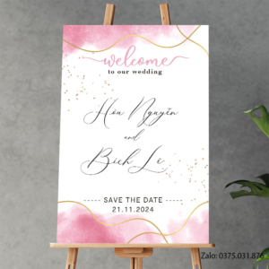 Bảng tên đám cưới: Hòa Nguyễn & Bích Lê