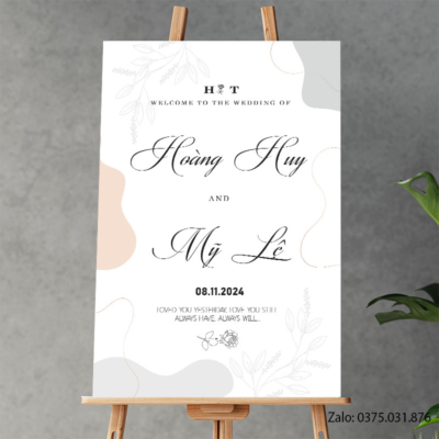 Bảng tên đám cưới: Hoàng Huy & Mỹ Lệ