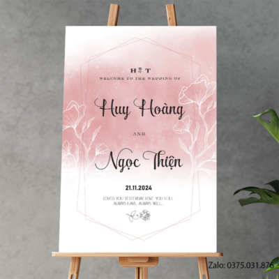 Bảng tên đám cưới: Huy Hoàng & Ngọc Thiện