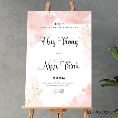 Bảng tên đám cưới: Huy Trọng & Ngọc Trinh