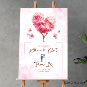 Bảng tên đám cưới: Khanh Đạt & Tâm Lê