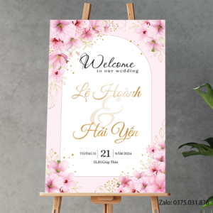 Bảng tên đám cưới: Lê Hoàng & Hải Yến