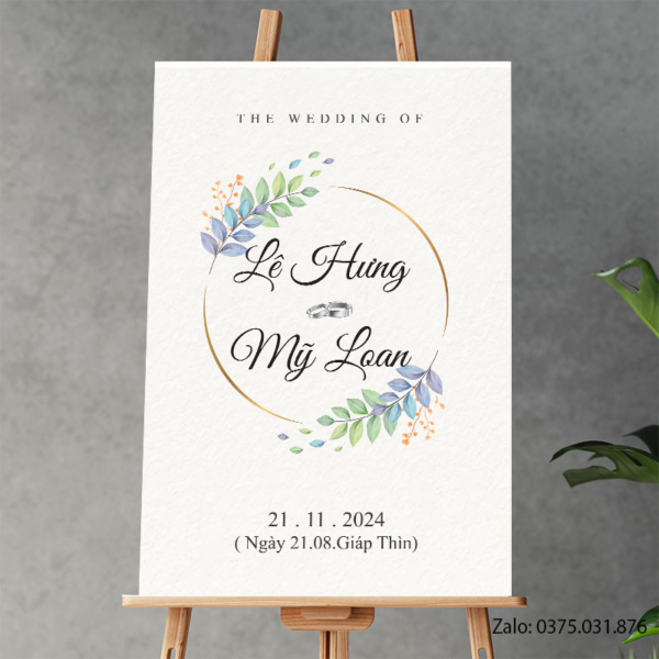 Bảng tên đám cưới: Lê Hưng & Mỹ Loan