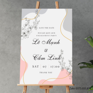 Bảng tên đám cưới: Lê Mạnh & Cẩm Linh