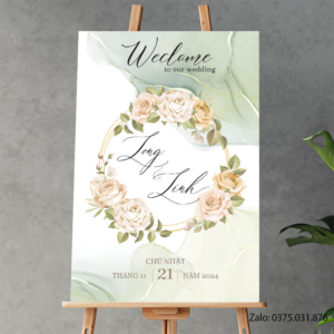 Bảng tên đám cưới: Long & Linh