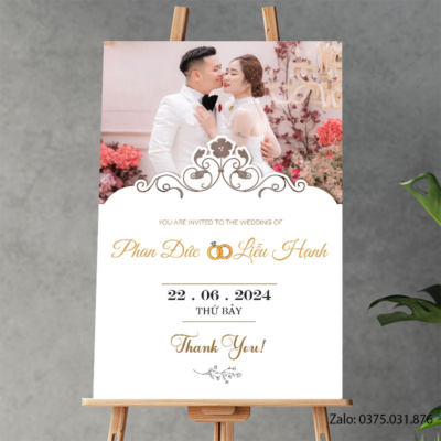 Bảng tên đám cưới: Phan Đức & Liễu Hạnh