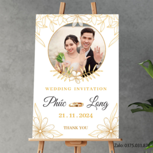 Bảng tên đám cưới: Phúc & Long