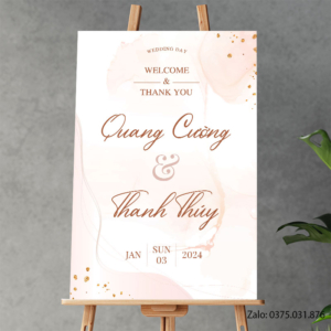 Bảng tên đám cưới: Quang Cường & Thanh Thúy
