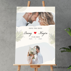 bảng welcome đám cưới độc lạ