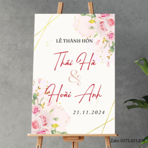 Bảng tên đám cưới: Thái Hà & Hoài Anh