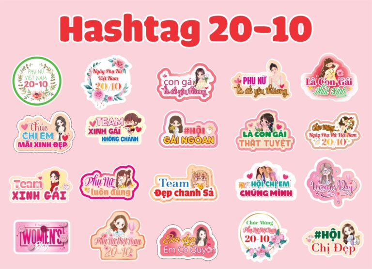 Hashtag 20-10, hashtag chụp ảnh Ngày Phụ nữ Việt Nam 2026