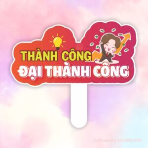 Hashtag cầm tay Thành công đại thành công