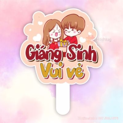 Hashtag cầm tay giáng sinh vui vẻ