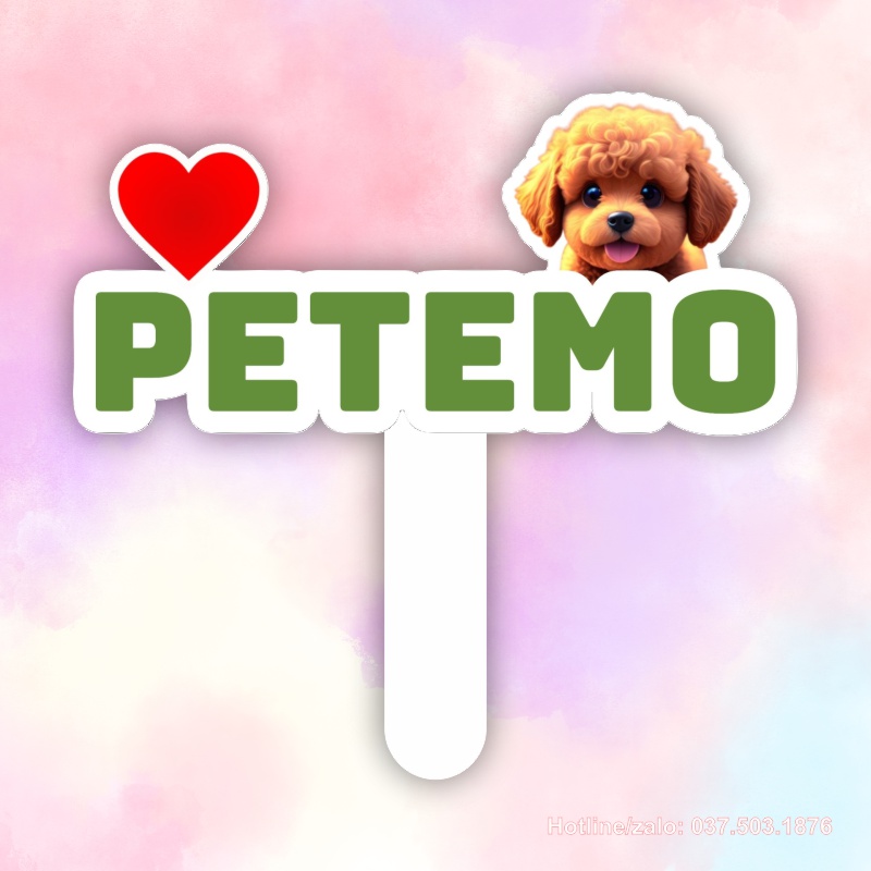 Hashtag cầm tay cửa hàng chăm sóc thú cưng Petemo