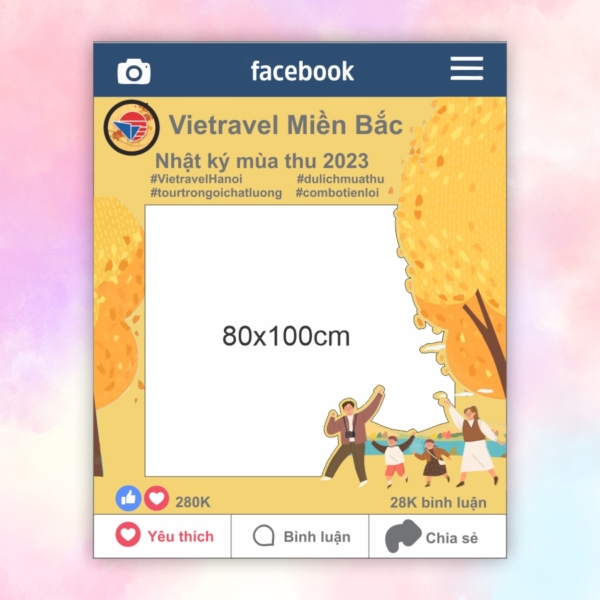 Khung check in facebook Công ty du lịch