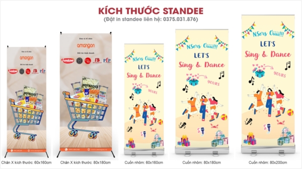 Kích thước standee