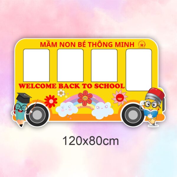 Khung chụp hình mầm non bé thông minh