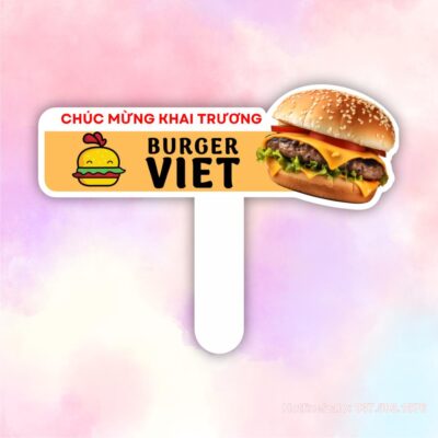 hashtag chuc mung khai truong burgerviet