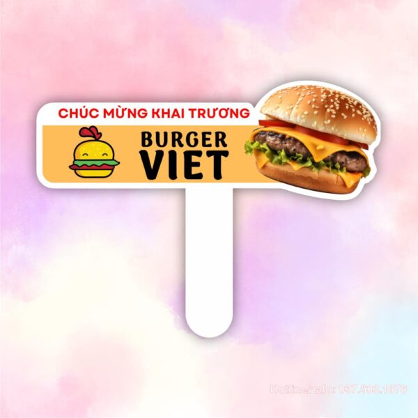 hashtag chuc mung khai truong burgerviet