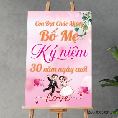 Con Đạt chúc mừng Bố Mẹ kỷ niệm 30 năm ngày cưới
