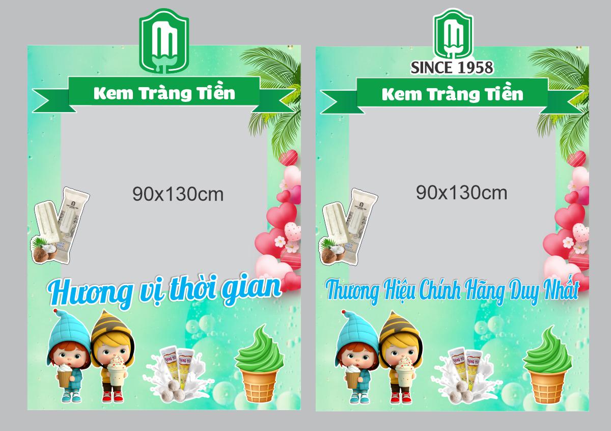 Conbo khung check in thương hiệu Kem Tràng Tiền