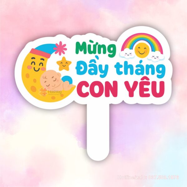 Hashtag mừng đầy tháng con yêu