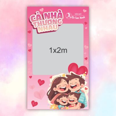 Khung check in cả nhà thương nhau