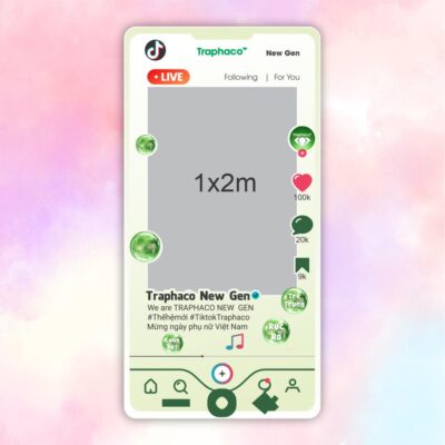 Khung check in livestream thương hiệu Traphaco