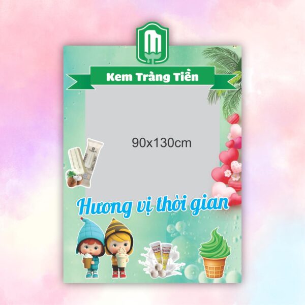 Khung check in sự kiện thương hiệu Kem Tràng Tiền
