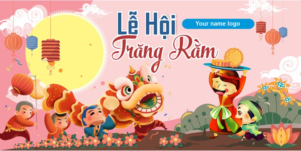 Backdrop lễ hội trăng rằm (mẫu tt004)