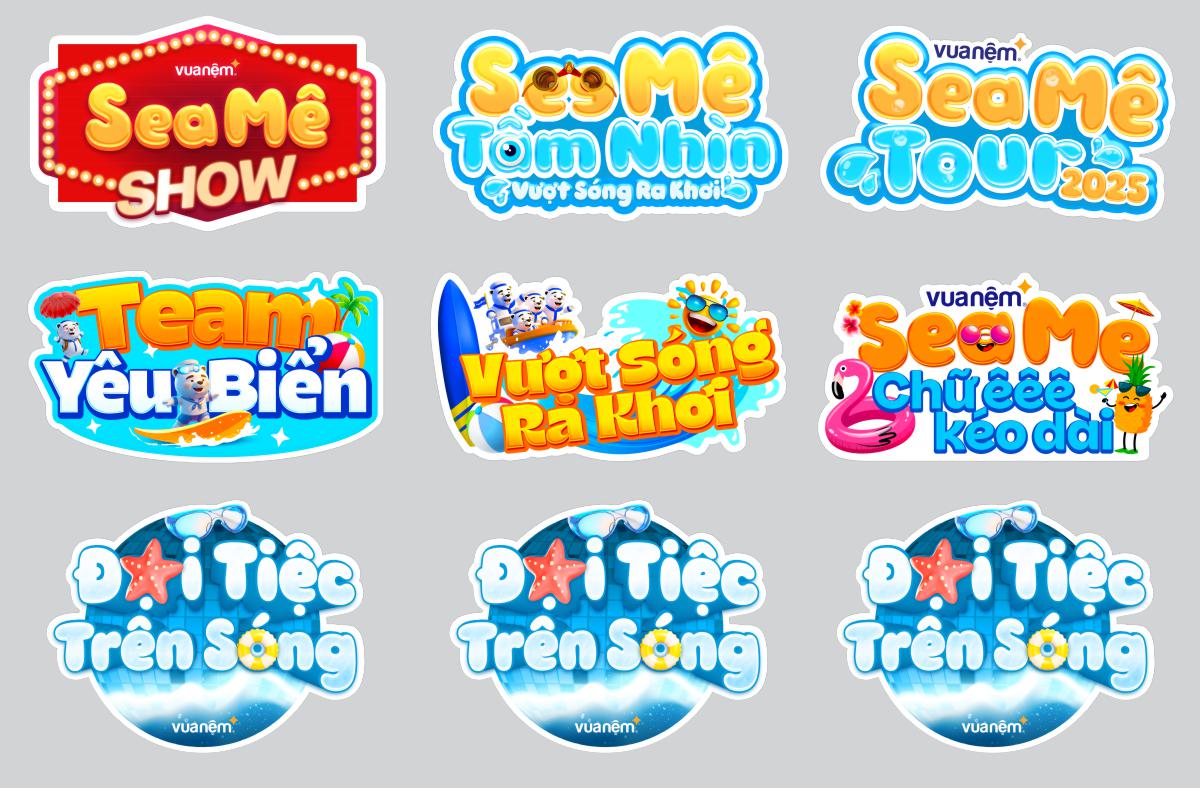 Bộ Hashtag Vua Nệm Sea Mê Tour 2025